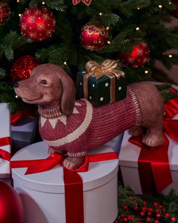 Chestnut hund juldekoration
