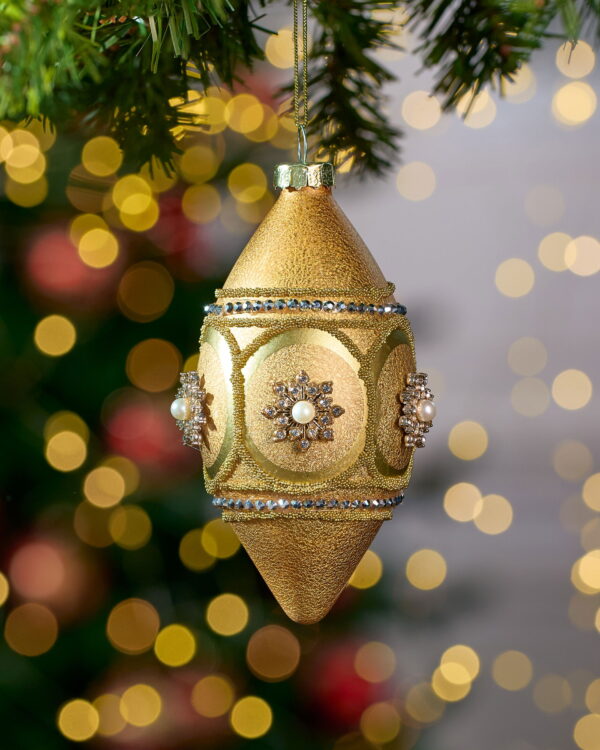 Celestine drop julkula guld 8cm